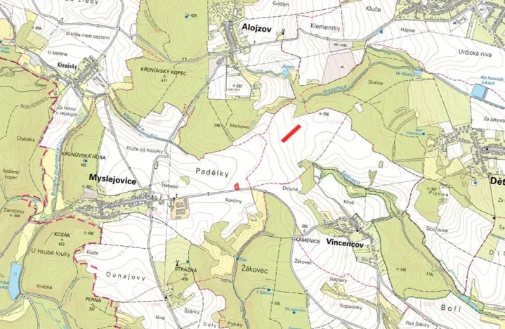 Prodej podílu pole, Určice, 6296 m2