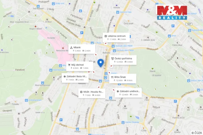 Pronájem bytu 2+1, Most, M. G. Dobnera, 54 m2