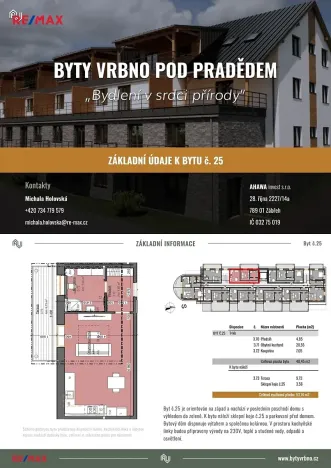 Prodej bytu 1+kk, Vrbno pod Pradědem, Žižkova, 40 m2