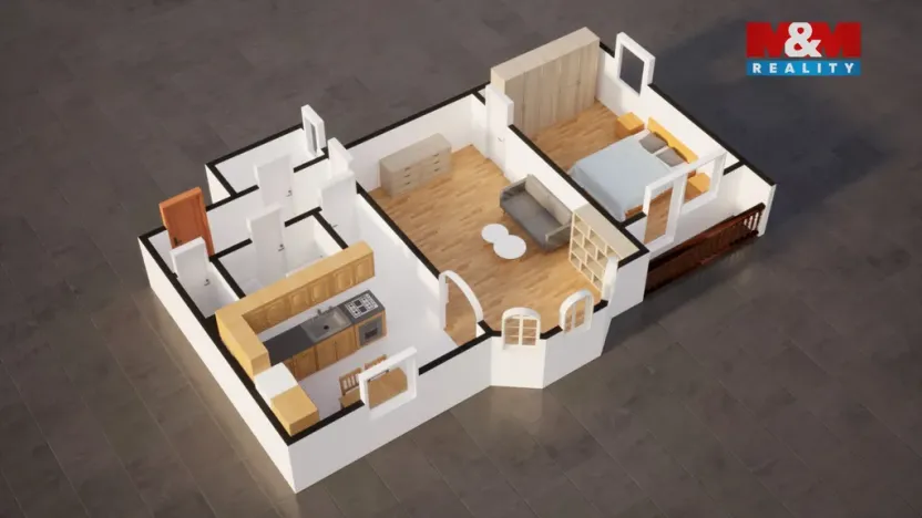 Pronájem bytu 2+1, Kosmonosy, Jizerská, 67 m2