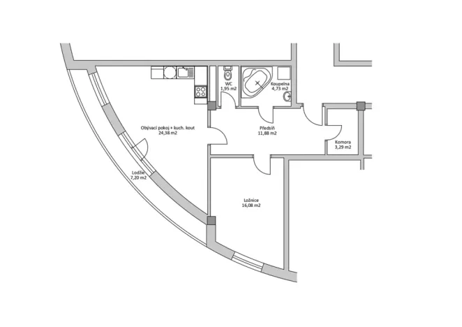 Prodej bytu 2+kk, Nymburk, V Kolonii, 62 m2