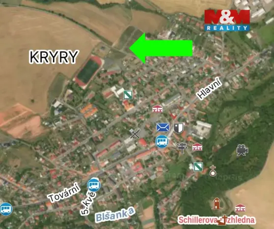 Prodej pozemku pro bydlení, Kryry, U Školky, 900 m2