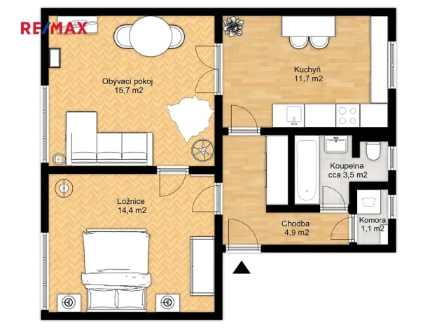 Pronájem bytu 2+1, Plzeň, Suvorovova, 53 m2
