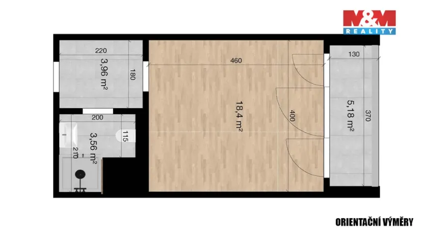 Pronájem bytu 1+kk, Liberec - Liberec XII-Staré Pavlovice, Šimáčkova, 32 m2