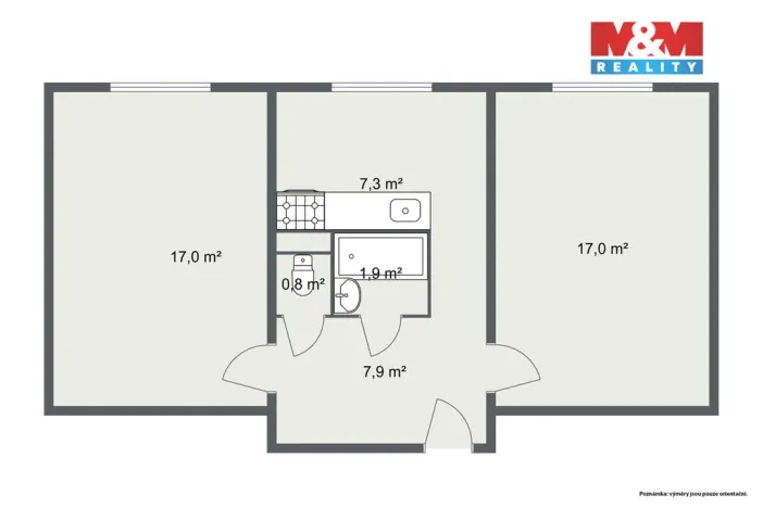 Prodej bytu 2+1, Nová Role, Husova, 54 m2