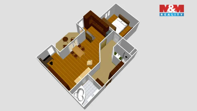 Pronájem bytu 2+kk, Brno, Poslušného, 65 m2