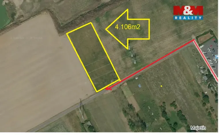 Prodej pole, Majetín, 4106 m2