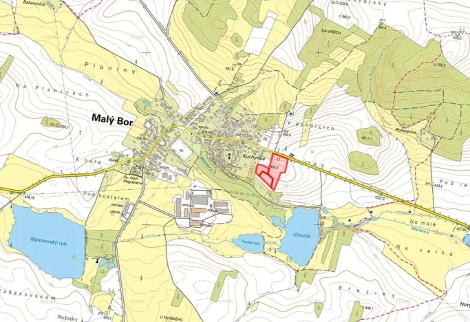 Prodej pole, Malý Bor, 9886 m2
