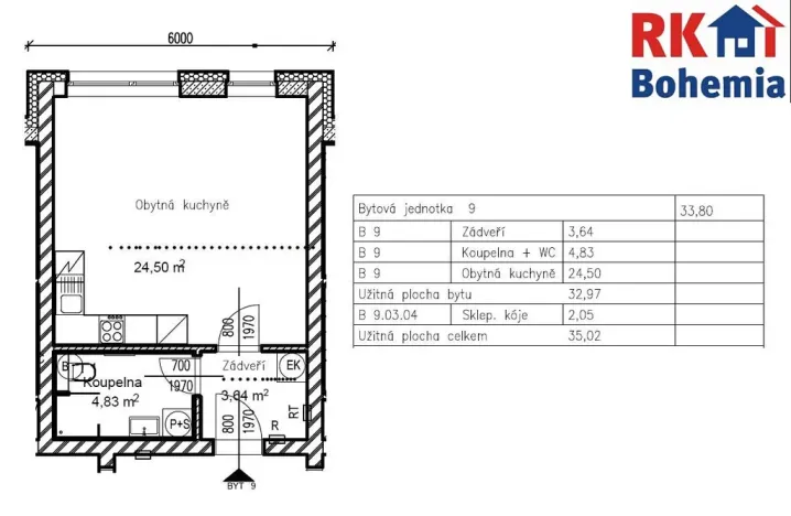 Pronájem bytu 1+kk, Český Brod, Klučovská, 33 m2