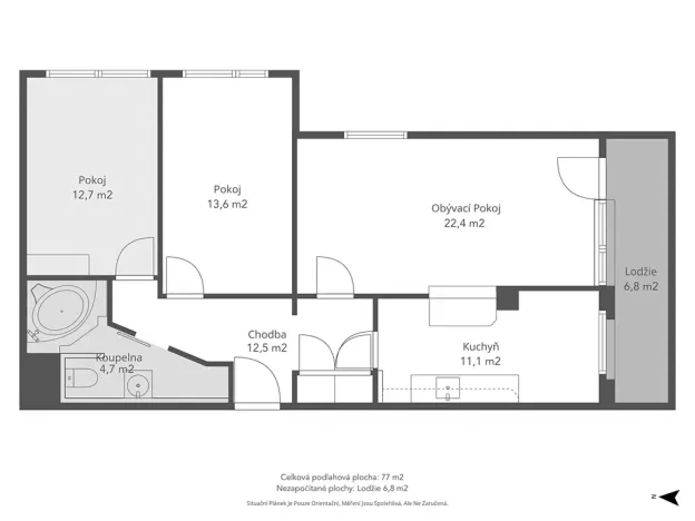 Prodej bytu 3+1, Kladno, Severní, 77 m2