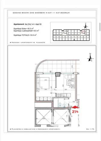 Prodej bytu 2+kk, Shëngjin, Albánie, 53 m2