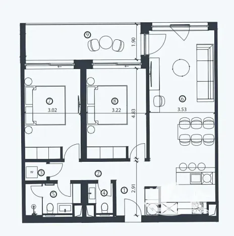 Prodej bytu 3+kk, Savudrija, Chorvatsko, 80 m2