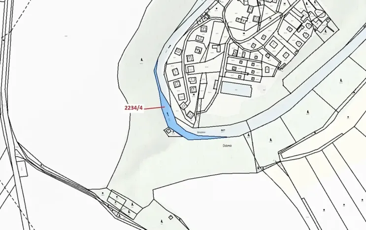 Dražba pozemku, Římov, 1687 m2