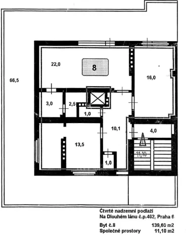 Pronájem atypického bytu, Praha - Vokovice, Na dlouhém lánu, 73 m2