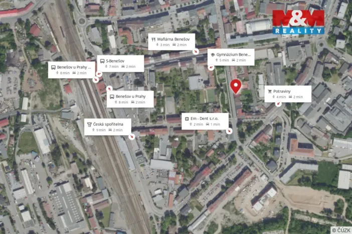 Pronájem bytu 1+1, Benešov, Husova, 52 m2