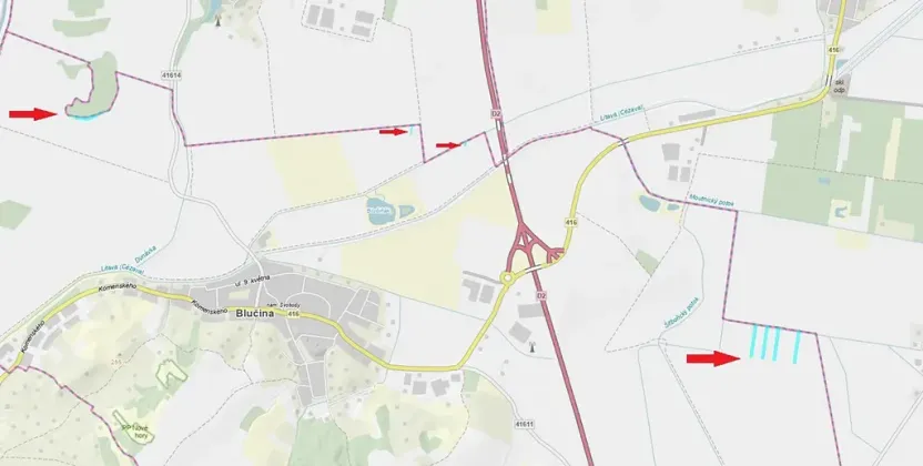 Prodej pole, Blučina, 19297 m2