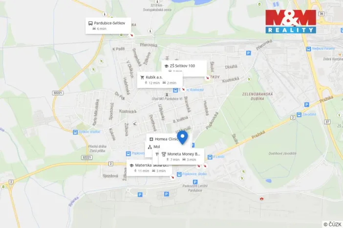 Prodej bytu 2+kk, Pardubice - Svítkov, Dubová, 40 m2