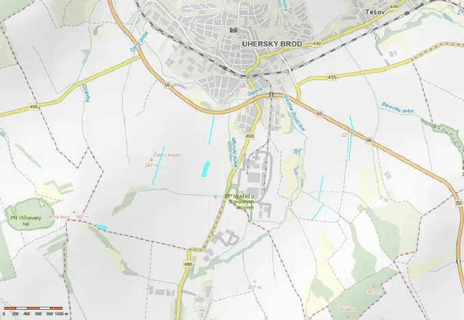 Prodej pole, Uherský Brod, 36951 m2