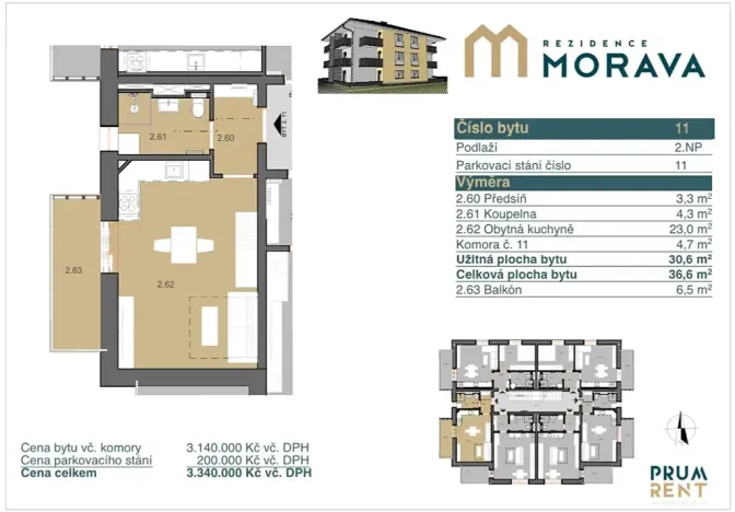 Prodej bytu 1+kk, Zábřeh, Leštinská, 31 m2