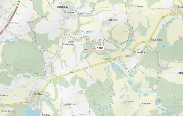 Dražba lesa, Římov, 265 m2