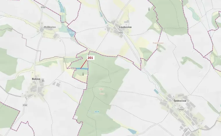 Dražba lesa, Loukovice, 7796 m2