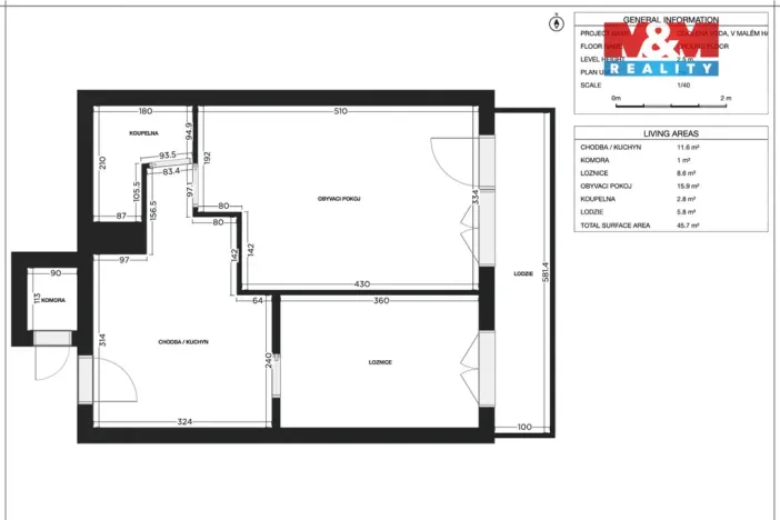 Pronájem bytu 2+kk, Odolena Voda, V Malém háji, 40 m2