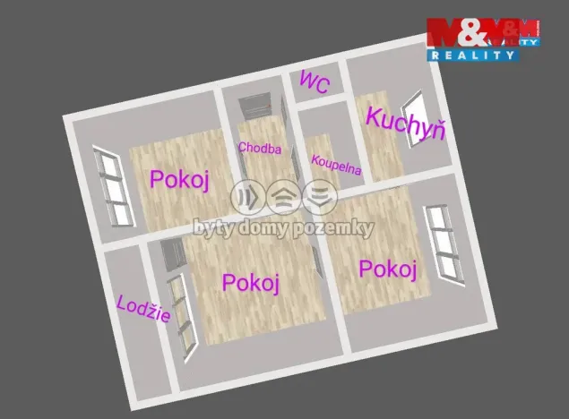 Pronájem bytu 3+1, Chodov, Revoluční, 72 m2