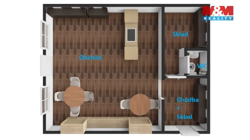 Prodej obchodního prostoru, Kladno - Kročehlavy, Vrchlického, 163 m2