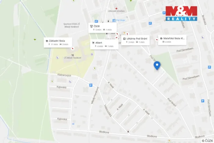 Pronájem bytu 3+1, Hradec Králové - Třebeš, Pod Strání, 77 m2