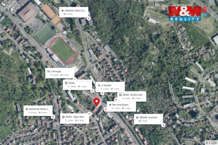 Pronájem bytu 2+1, Ústí nad Labem - Klíše, Vilová Ulička, 61 m2