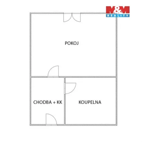 Pronájem bytu 1+kk, Ostrava - Moravská Ostrava, Vítězná, 26 m2