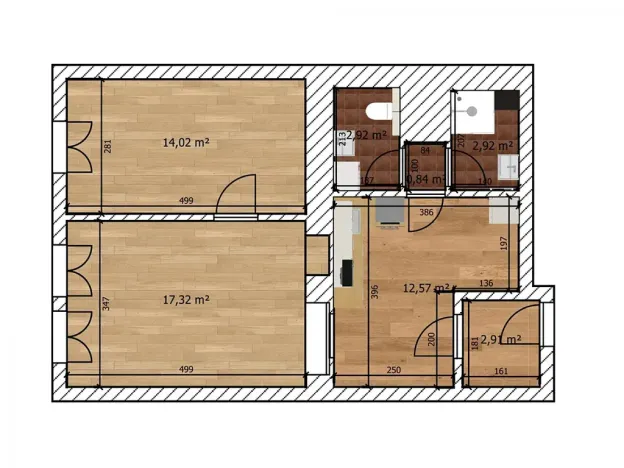 Prodej bytu 2+kk, Praha - Karlín, Za Poříčskou bránou, 53 m2