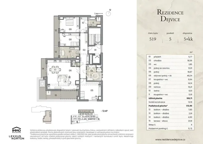 Prodej bytu 5+kk, Praha - Dejvice, U dejvického rybníčku, 173 m2