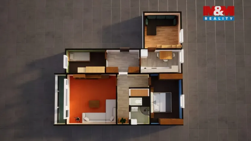 Prodej bytu 4+1, Teplice - Trnovany, Masarykova třída, 87 m2