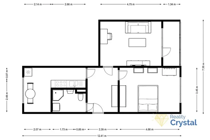 Pronájem bytu 2+1, Cheb, Lesní, 57 m2