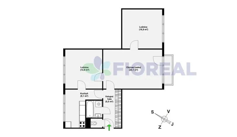 Pronájem bytu 3+1, Praha - Vršovice, Kubánské náměstí, 71 m2