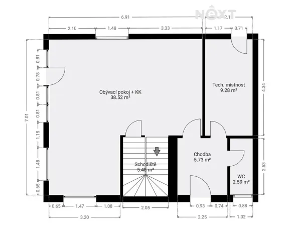 Prodej rodinného domu, Pyšely, V Rákosí, 118 m2