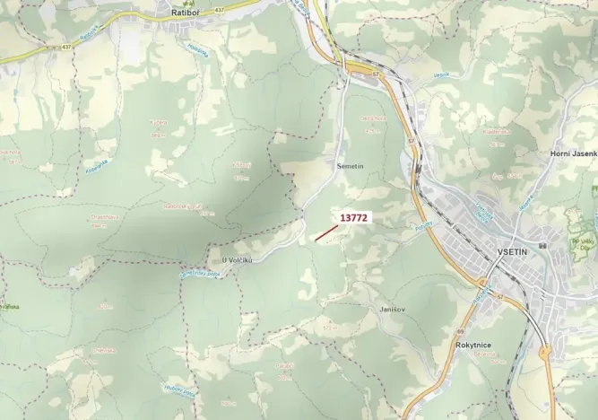 Dražba louky, Vsetín, 404 m2