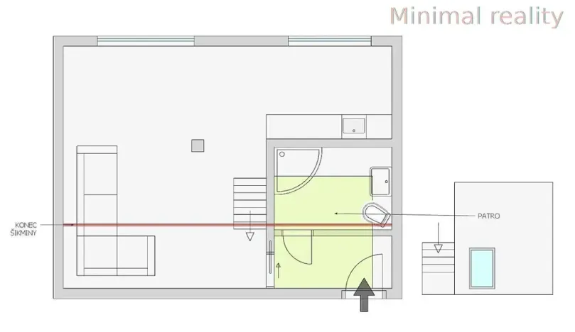 Pronájem bytu 1+kk, Brno, Vodova, 46 m2