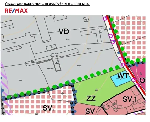 Prodej komerčního pozemku, Roblín, 2000 m2