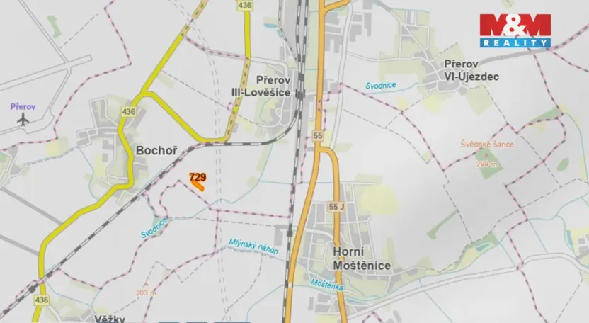 Prodej pole, Přerov, 2517 m2