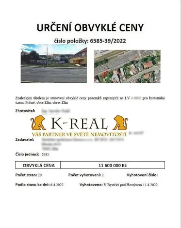 Prodej komerčního pozemku, Zlín, 579 m2