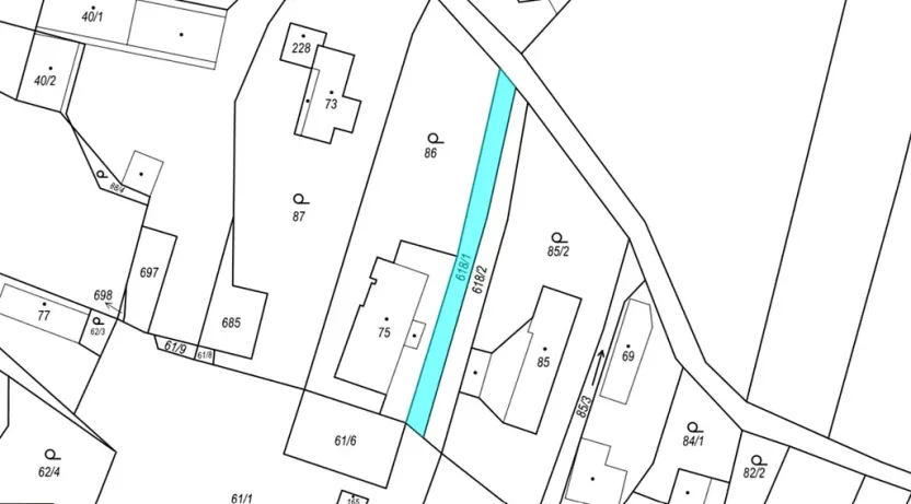 Dražba pozemku, Holín, 198 m2