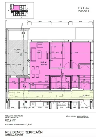 Prodej bytu 3+kk, Ostrava, Rekreační, 58 m2