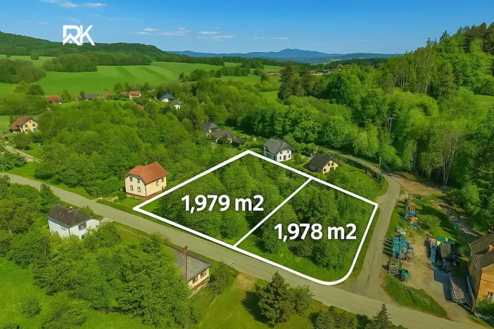 Prodej pozemku pro bydlení, Kunratice u Cvikova, 1978 m2