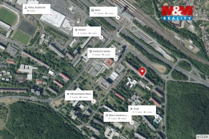 Pronájem bytu 1+kk, Most, K. H. Borovského, 26 m2