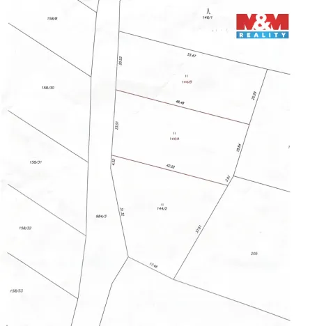 Prodej louky, Velké Popovice, 3090 m2