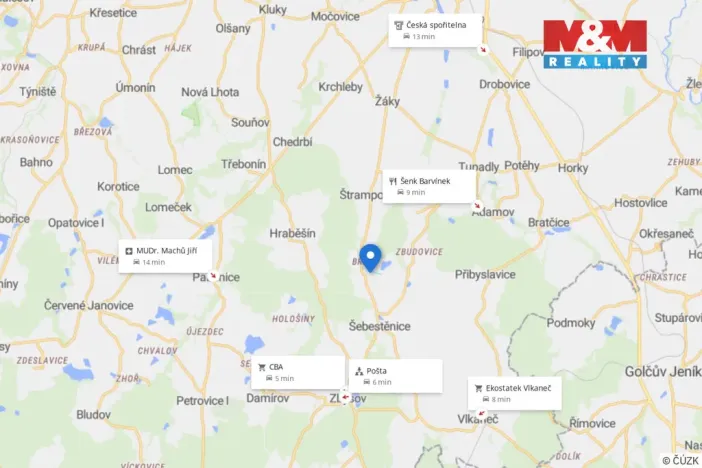 Prodej pole, Zbýšov - Březí, 11369 m2