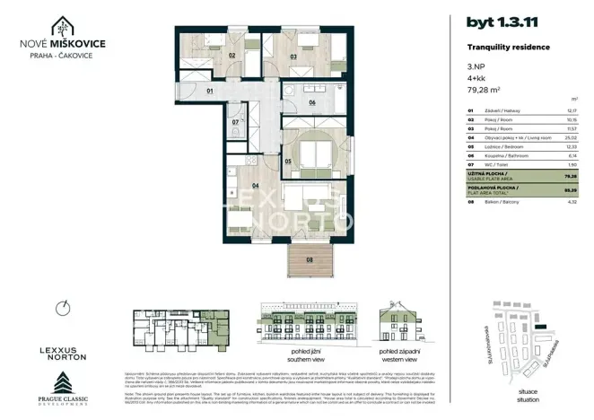 Prodej bytu 4+kk, Praha - Miškovice, Polabská, 79 m2