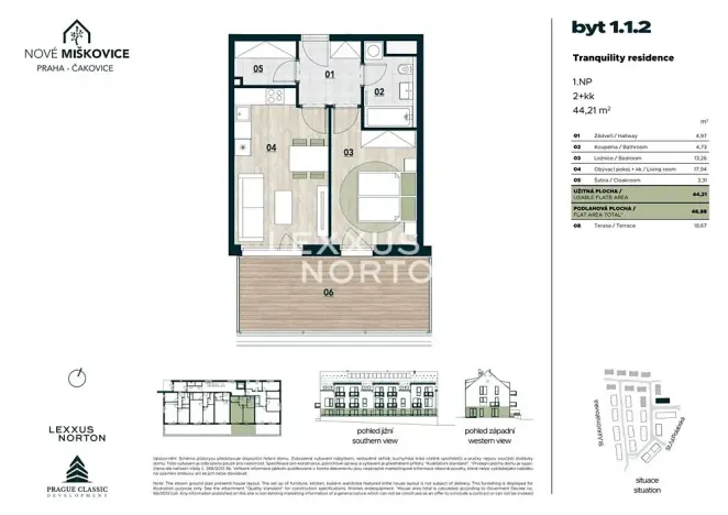 Prodej bytu 2+kk, Praha - Miškovice, Polabská, 44 m2